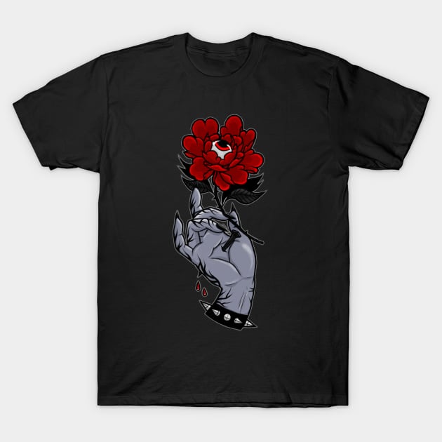 All seeing Flower T-Shirt by 🫀🗡️VEXED VULPES🗡️🫀